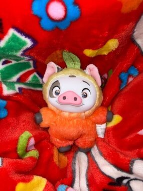 Disney fresh picked 5 inch Pua orange yellow plush keychain NEW QUICK SHIP